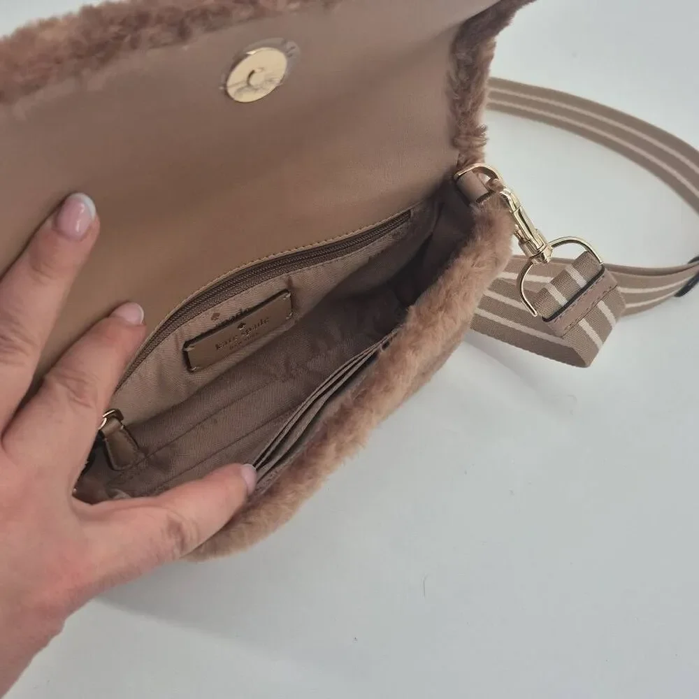 Kate Spade New York Rosie Faux Fur Small Flap Crossbody